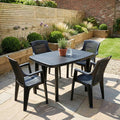 Trabella Aurora Rectangular Patio Table with 4 Bonnie Chairs, product image 1
