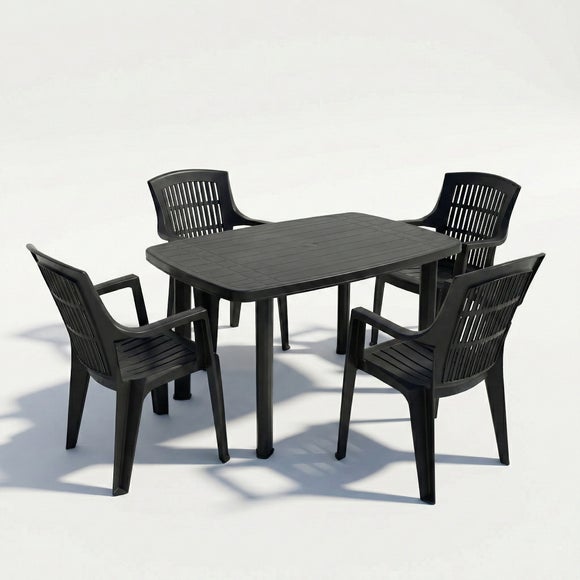 Trabella Aurora Rectangular Patio Table with 4 Bonnie Chairs, product image 2
