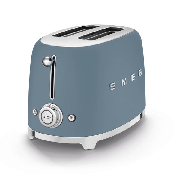 SMEG Two Slice Matte Storm Blue Toaster