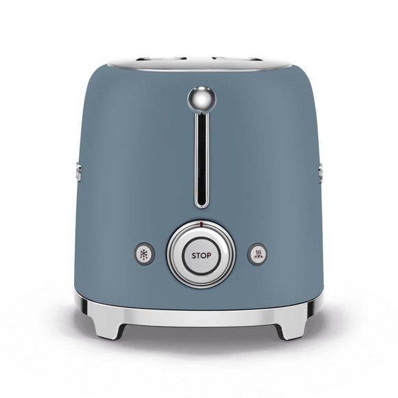 SMEG Two Slice Matte Storm Blue Toaster