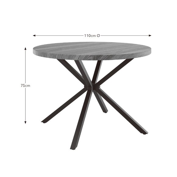 Ezra II 4 Seater Round Dining Table