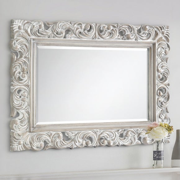 Baroque Distressed Rectangle Wall Mirror