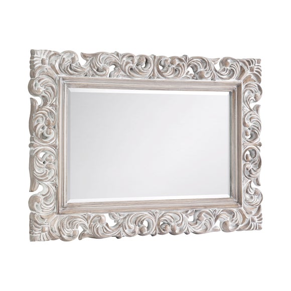 Baroque Distressed Rectangle Wall Mirror