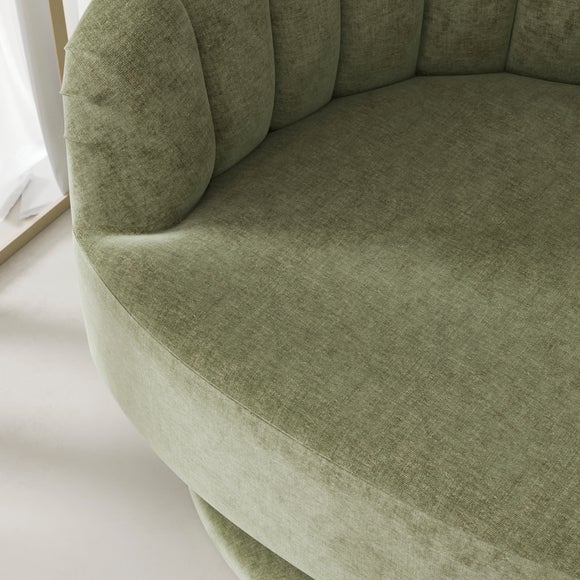 Elena Luxe Chenille Scalloped Swivel Chair, product image 20