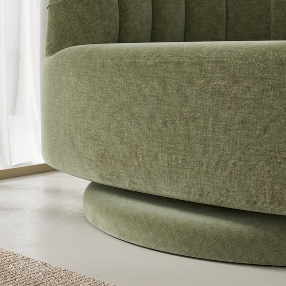 Elena Luxe Chenille Scalloped Swivel Chair, product image 21