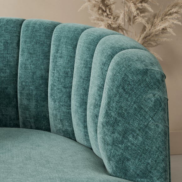 Elena Luxe Chenille Scalloped Swivel Chair, product image 10