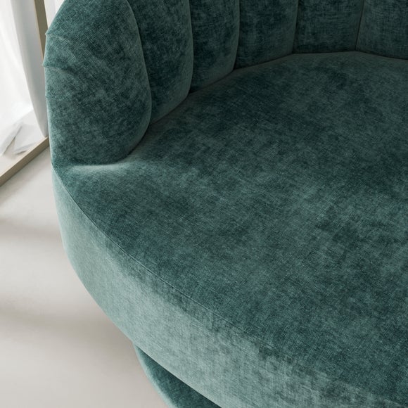 Elena Luxe Chenille Scalloped Swivel Chair, product image 11
