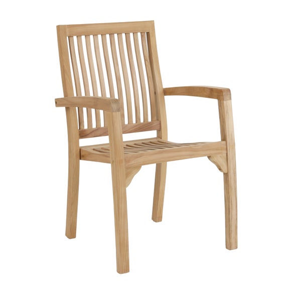 Set of 2 Teak Stacking Chairs