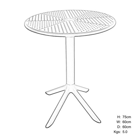 Bergen Round Bistro Table with 2 Stina Armchairs
