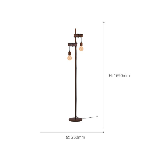 EGLO Townshend 2 Light Floor Lamp