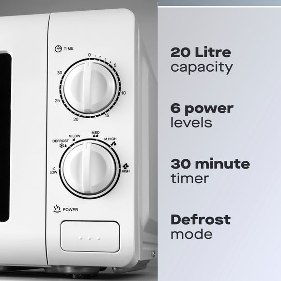 Daewoo 20L 800W Stainless Steel Microwave