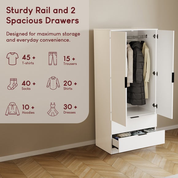 Hayes 2 Drawer Double Wardrobe, product image 11