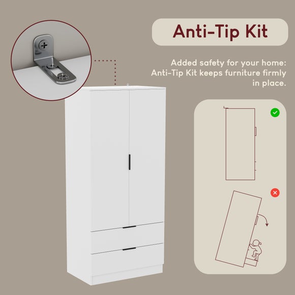 Hayes 2 Drawer Double Wardrobe, product image 12