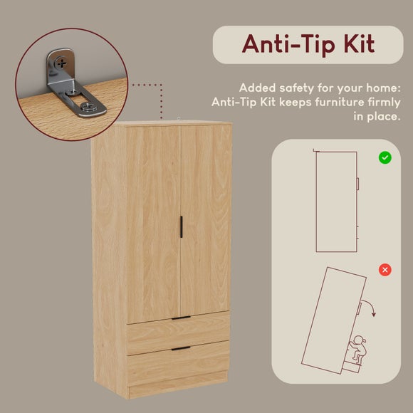 Hayes 2 Drawer Double Wardrobe, product image 19