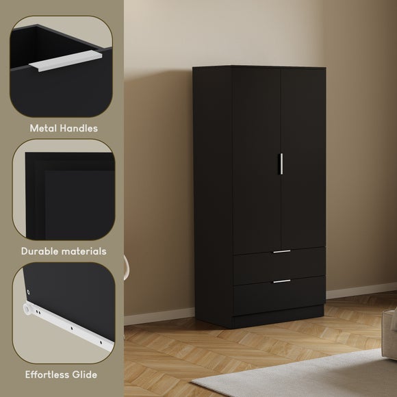 Hayes 2 Drawer Double Wardrobe, product image 3